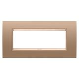 LUX PLATE - IN METAL - 6 MODULES - SOFT COPPER - INNER FRAME MATT SOFT COPPER - CHORUSMART