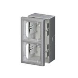 1722S80-83 Surface mounting box 2 gang Aluminium - Impressivo