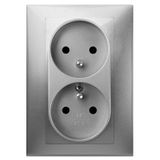 VESTRA 2X2P+Z FLUSH-MOUNTED SOCKET n/f