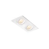 RADON-2 ADJUST WHITE RECESSED LAMP SQUARE 2XGU10