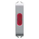 SINGLE INDICATOR LAMP - RED - 1/2 MODULE - TITANIUM - CHORUSMART