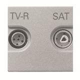 N2251.7 PL TV outlet SAT 1 gang Silver - Zenit