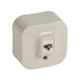 RJ 11 telephone socket Forix - surface mounting - IP 2X - ivory