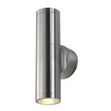 ASTINA OUT ESL wall lamp, GU10, max.2x11W, IP44, brushed Alu