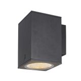 ENOLA SQUARE L, single outdoor LED surface-mounted wall light anthracite CCT 3000/4000K