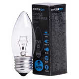 Incandescent Bulb E27 40W B35 230V CL Patron