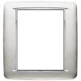 Round plate 8M Galvan.satin chrome