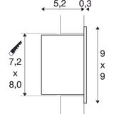 FRAME LED 230V CURVE, LED Indoor recessed wall light, 2700K