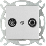 Novella-Trenda Silver Sat Socket Terminated (Sat-TV)