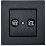 Novella-Trenda Black Sat Socket Terminated (Sat-TV)