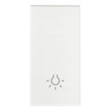 Button 1M light symbol white