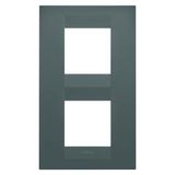 GEO INTERNATIONAL PLATE - IN PAINTED TECHNOPOLYMER - 2+2 MODULES VERTICAL - TEAL - CHORUSMART