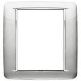 Round plate 8M Bright metallic silver