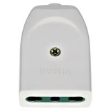 2P+E 16A P17/11 axial outlet white