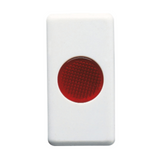 SINGLE INDICATOR LAMP - 12/24/250V - RED - 1 MODULE - SYSTEM WHITE