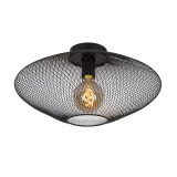 Lucide MESH - Flush ceiling light - Ø 45 cm - 1xE27 - Black