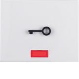 Rocker f. accessible const., tactile symbol f. door, redlens , K.1, p.