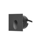 Recessed wall lighting IP65 ICON SQUARE BLACK LED 2.2W 3000K Black