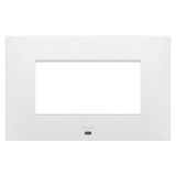 EGO SMART PLATE - IN PAINTED TECHNOPOLYMER - 4 MODULES - SATIN WHITE - CHORUSMART