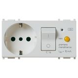 2P+E 16A P30 outlet +C16 RCBO Silver