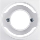 Centre plate for pilot lamp E14, S.1, white glossy