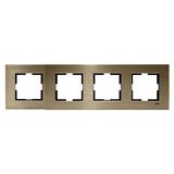 Novella Accessory Aluminium - Bronze Four Gang Frame