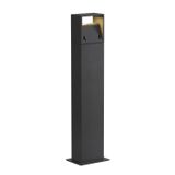 LOGS 70 floor lamp, 6W, 3000K, IP44, eckig, anthracite