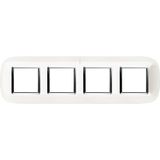 AXOLUTE - PLACCA 2X4P 71MM BIANCO AXOLUTE