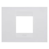 GEO PLATE - IN PAINTED TECHNOPOLYMER - 2 MODULES - SATIN WHITE - CHORUSMART