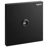 Galion - 1 gang TV female terminal socket outlet - Matt Black