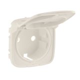 Cover plate Valena Allure - 2P+E socket - with flap - German standard - ivory