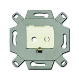 0264/11-500 Communication adapter for Mini-jacks 3,5mm. Flush-mounted installation boxes and inserts white