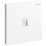 Galion - 1 gang single RJ 45 category 6 UTP socket outlet - white