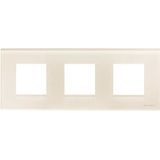 N2273 CB Frame 3-gang 3gang White Glass - Zenit