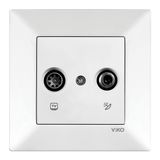 Meridian White Sat Socket Terminated (Sat-TV)