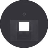 Centre plate for FCC soc. out., R.1/R.3/R.classic, black glossy