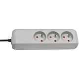 Eco-Line extension lead 3-way light grey 1,5m H05VV-F 3G1,5 *FR*