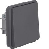 Change-over switch insert with rocker, W.1, grey