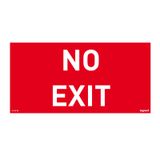 Label - for emergency lighting luminaires - NO EXIT - 100 x 200 mm