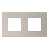 N2272.1 PL Frame 2-gang / 2+2-modules - Basic - Silver