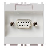 9P D SUB socket connector Silver