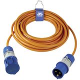 CEE extension 10m, orange
10m PUR cable H07BQ-F 3G2.5, in orange signal color
with CEE plug “powerlight” and CEE coupling “powerlight” with phase indicators