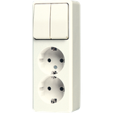 Combination 2-gang SCHUKO® socket 625A