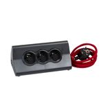 MOES TAB SUPPORT FB 3X2P+E 1 SWITCH 2XUSB A QC 1,5M BRAIDED CORD  BLACK/RED