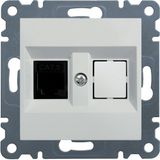 RJ11 simple telephone socket-white