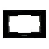 Karre Plus Accessory Black Two Gang Flush Mounted Frame