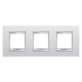 LUX INTERNATIONAL PLATE - IN TECHNOPOLYMER - 2+2+2 MODULES HORIZONTAL - WHITE - CHORUSMART