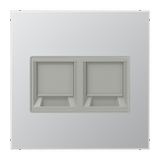 Centre plate for MJ f. 2 sockets AL1969-25WE