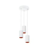 CHLOE GU10 x3 IP20  pendant lamp white golden round base