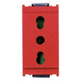 2P+E 16A P17/11 outlet red